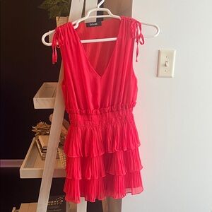 DO+BE Vibrant Red Tiered Dress